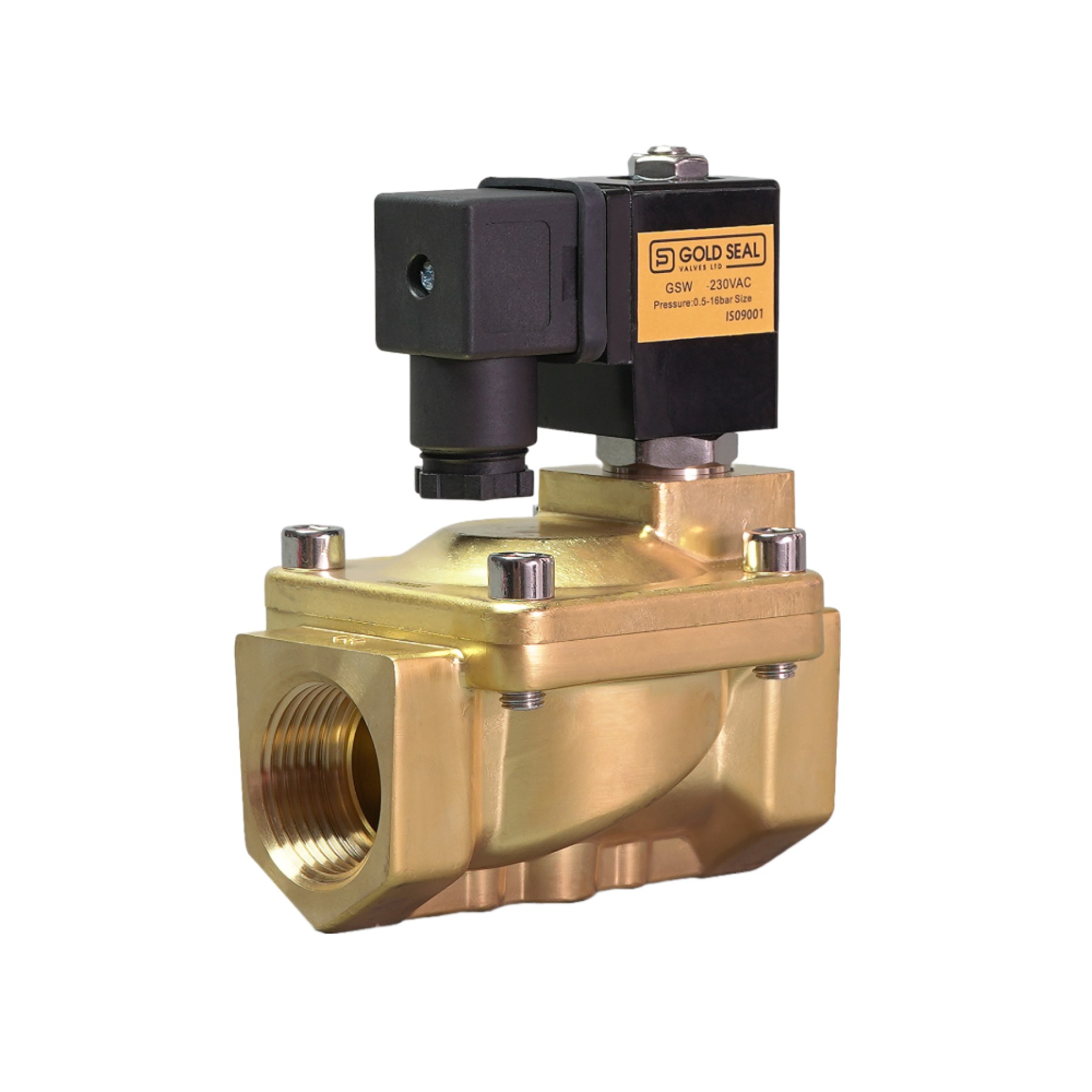 S&S GSW - 20/230AC 3/4" 20mm Goldseal Water Solenoid Valve Wras Approved Edpm Brass 230V